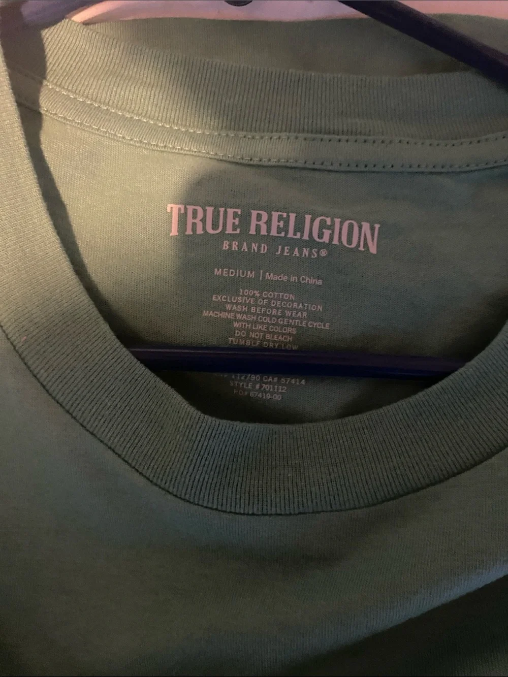 True Religion Teal Logo Graphic Tee